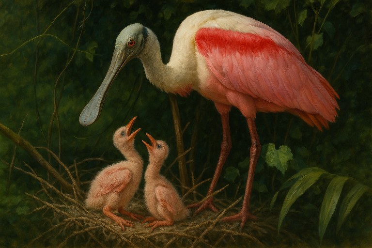 Roseate Spoonbills: Breeding, Eggs, and a Charleston Aquarium Story